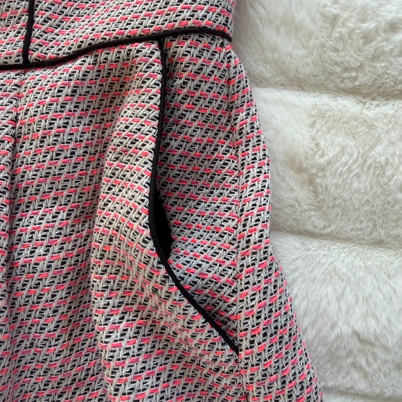 Banana Republic Tweed Fit & Flare Dress Pink Gray Size 2 - Picture 7 of 8